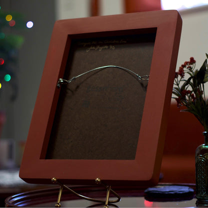 Canyon Road on Christmas Eve - 9" x 12"- Southwestern Oil Painting in Handmade Frame