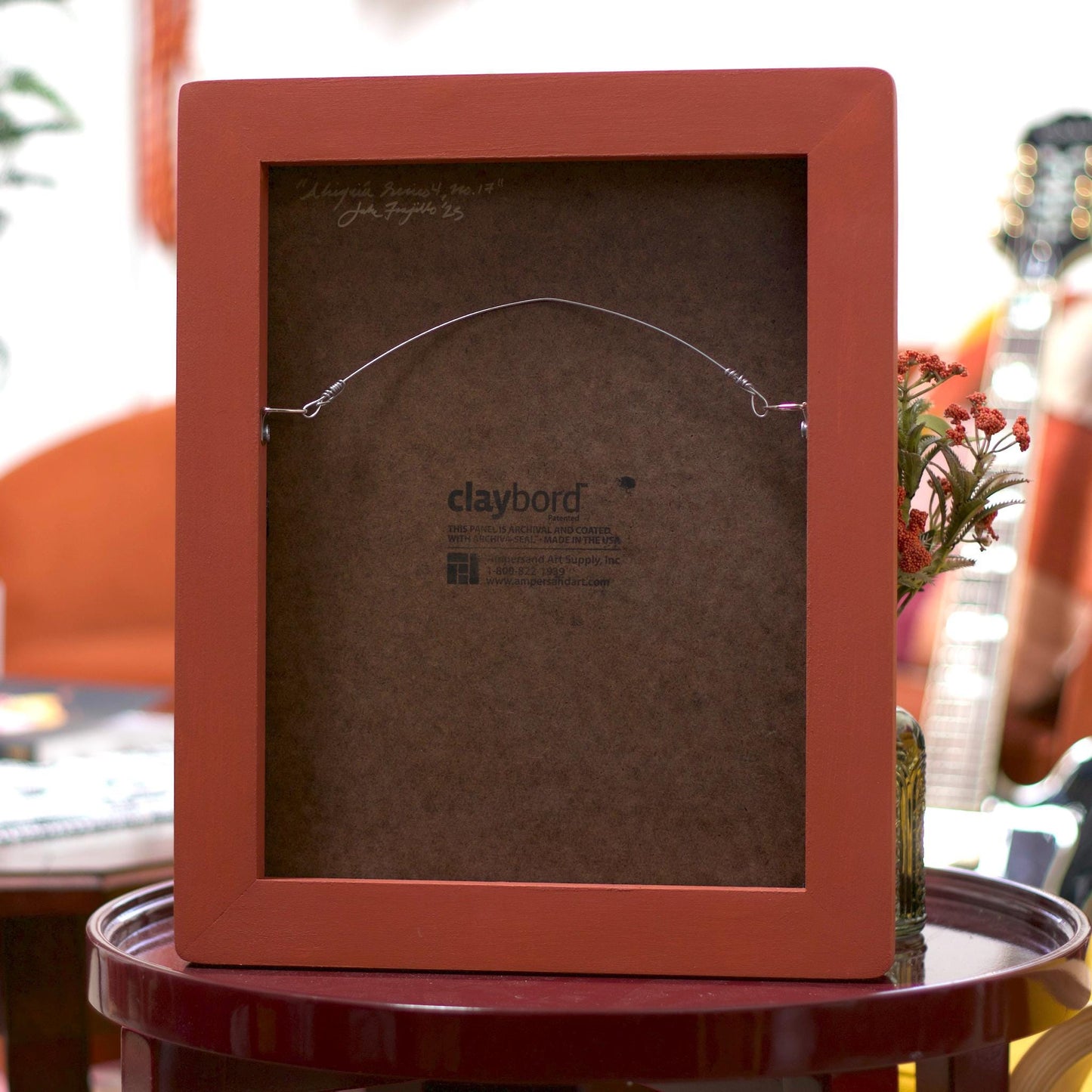 Abiquiú Series 4, No.17 - 11" x 14", Southwestern Landscape Painting in Handmade Frame