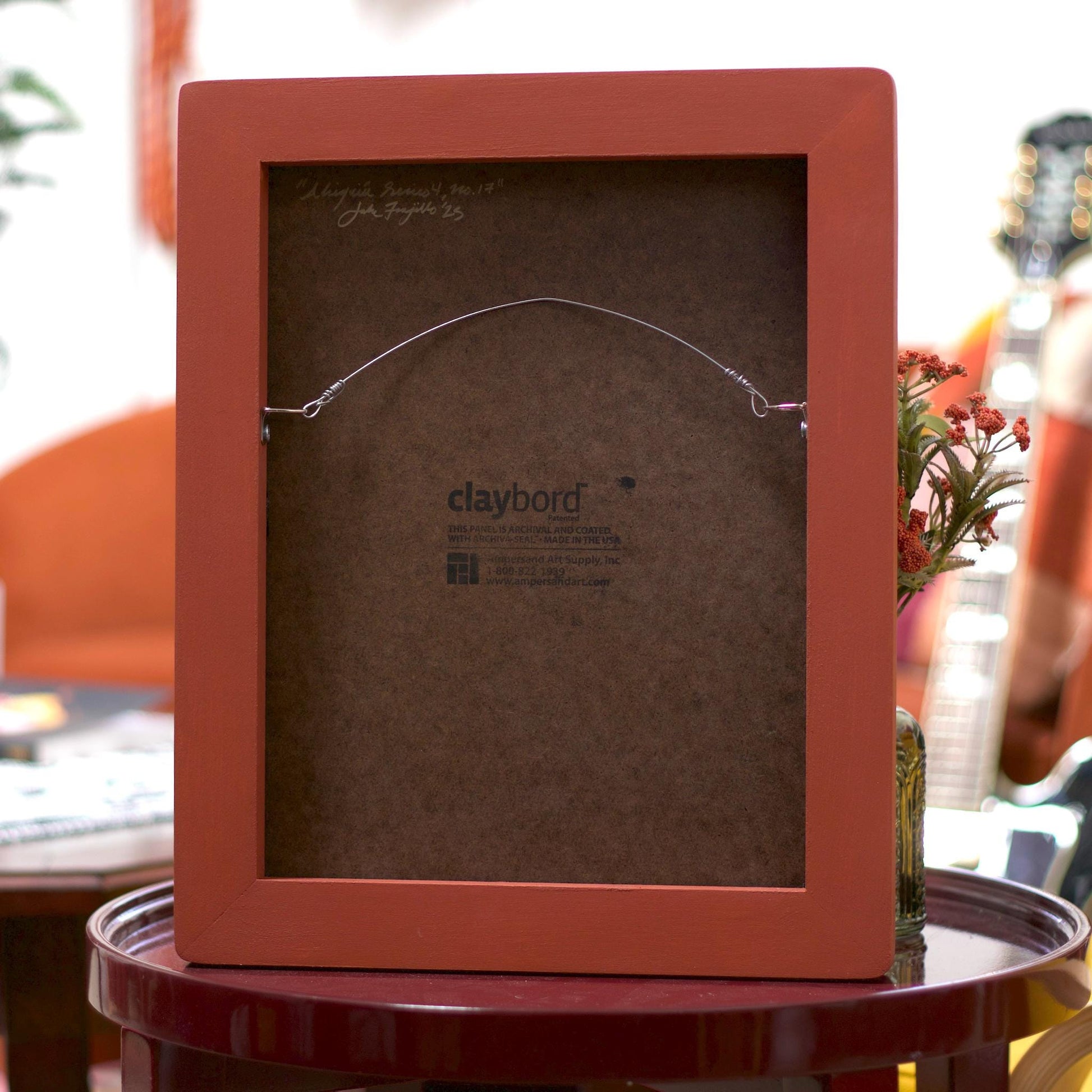 Abiquiú Series 4, No.17 - 11" x 14", Southwestern Landscape Painting in Handmade Frame