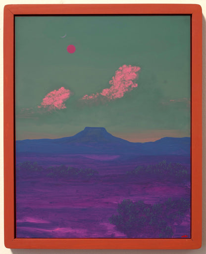 Abiquiú Series 4, No.17 - 11" x 14", Southwestern Landscape Painting in Handmade Frame