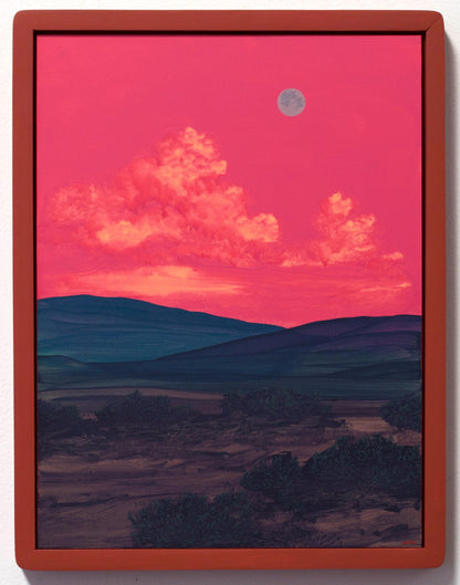 Santa Fe Foothills No.9 - 12" x 16", Original Southwestern Landscape Painting in Handmade Frame