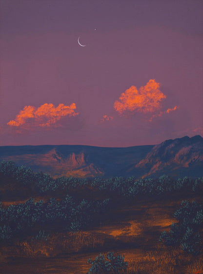 Sedona No.2 - 12" x 16", Original Southwestern Landscape Painting in Handmade Frame