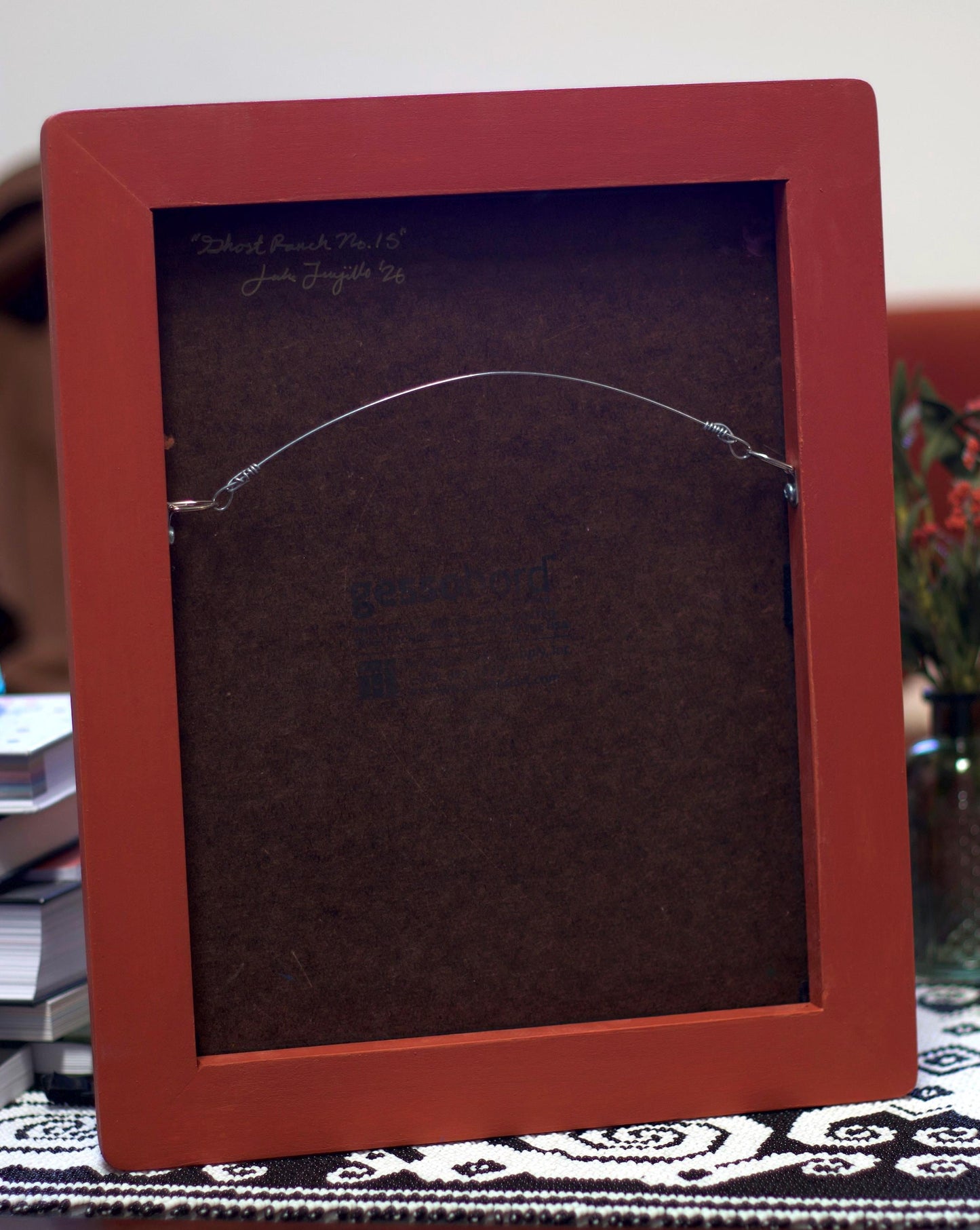 Ghost Ranch No.15 - 11" x 14", Original Southwestern Landscape Painting in Handmade Frame