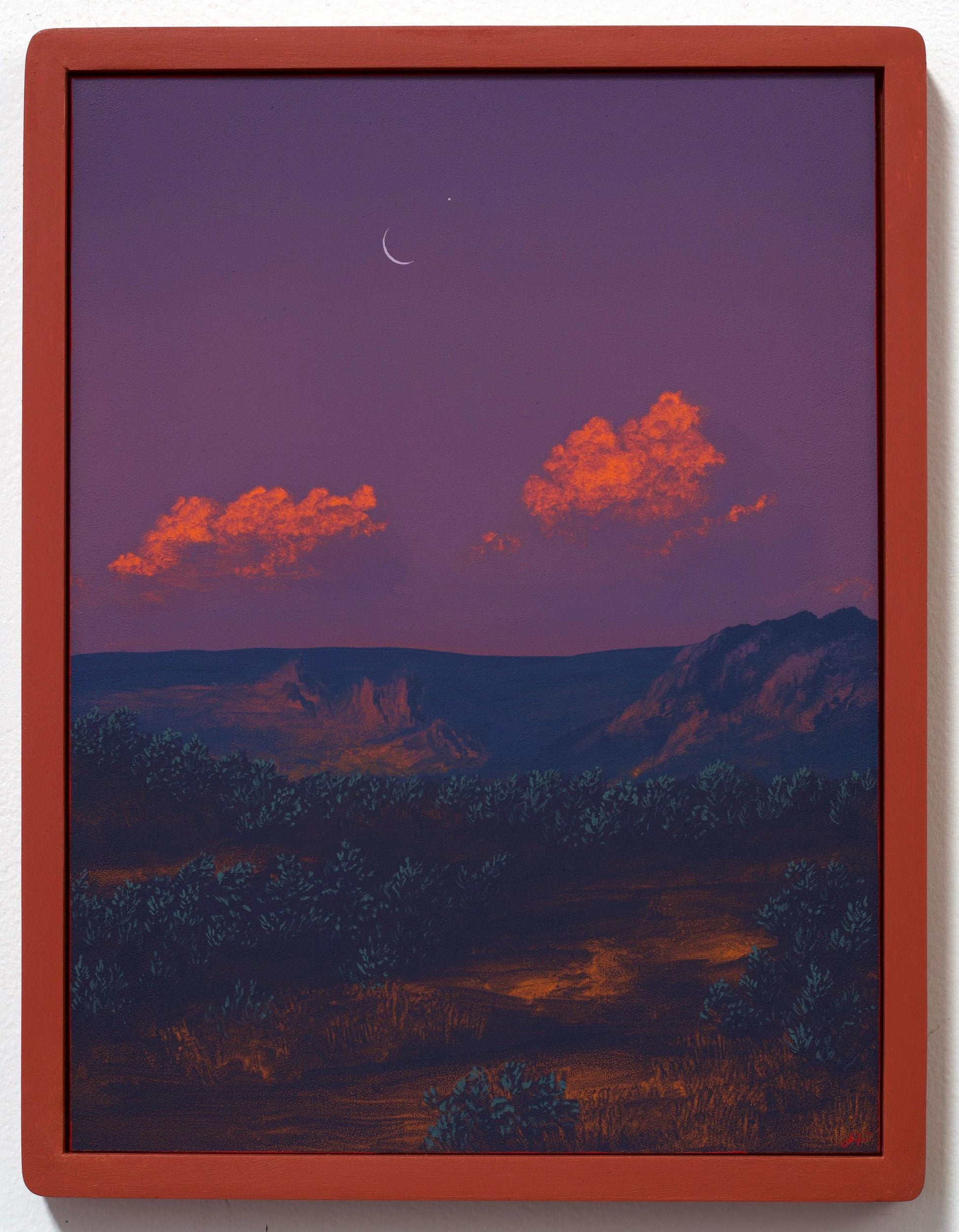 Sedona No.2 - 12" x 16", Original Southwestern Landscape Painting in Handmade Frame
