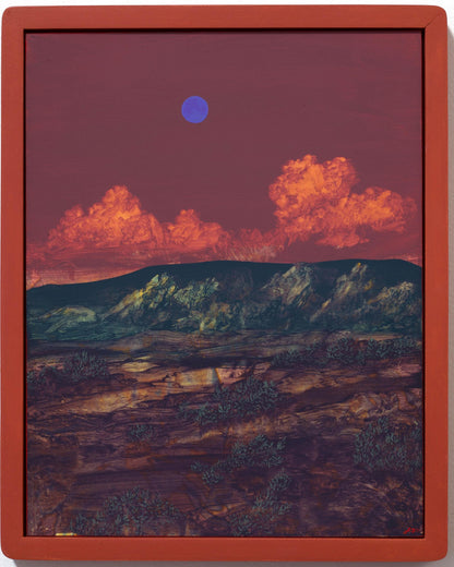 Ghost Ranch No.15 - 11" x 14", Original Southwestern Landscape Painting in Handmade Frame