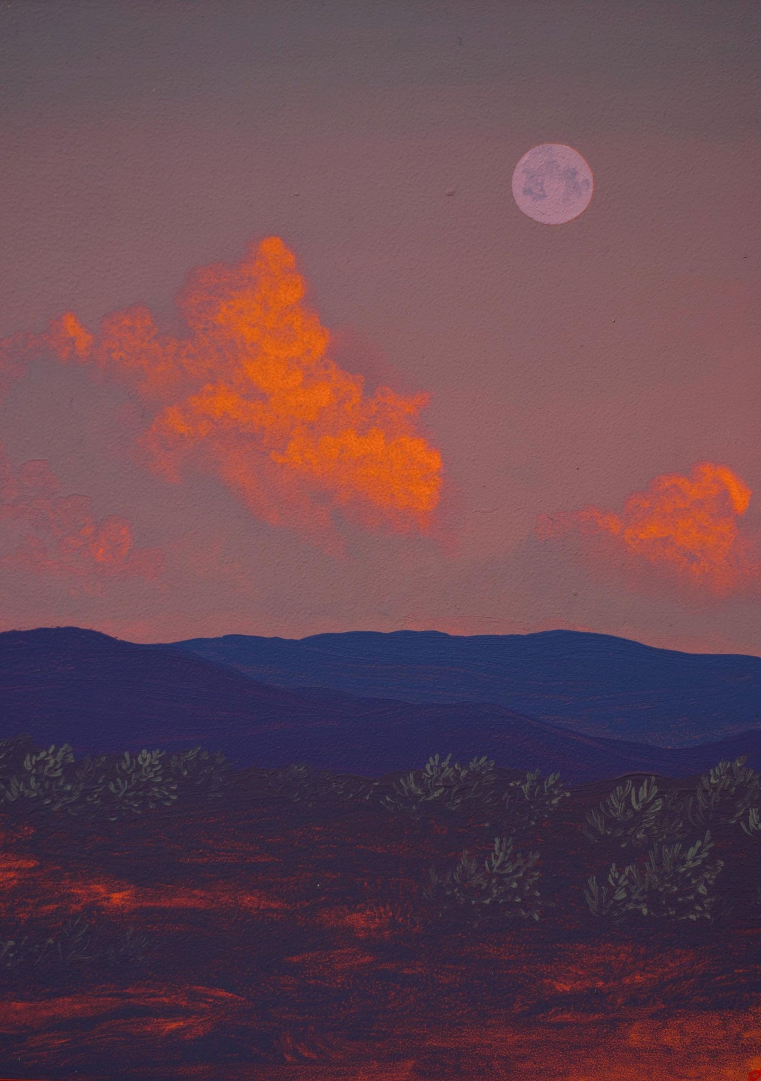 Jemez Series 8, No.2 - 8" x 10", Original Southwestern Landscape Painting in Handmade Frame