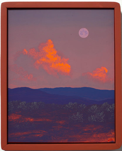 Jemez Series 8, No.2 - 8" x 10", Original Southwestern Landscape Painting in Handmade Frame