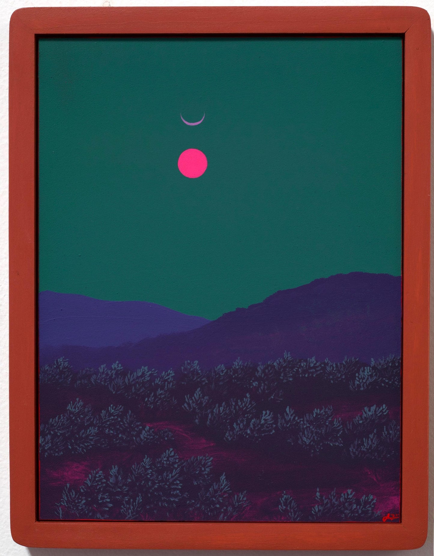 Arroyo Hondo No.1 - 9" x 12", Original Southwestern Landscape Painting in Handmade Frame