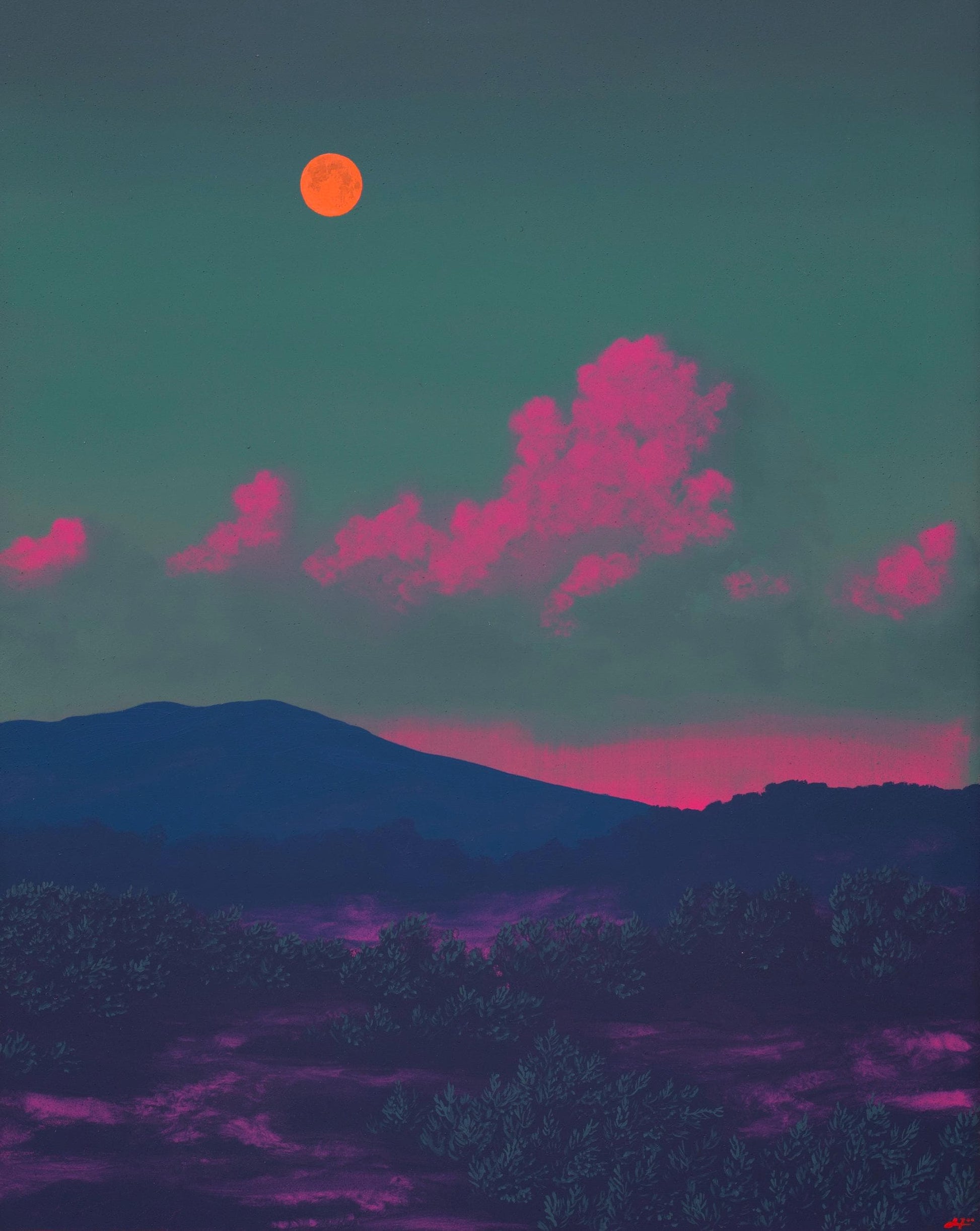 Santa Fe Foothills No.11 - 16" x 20", Original Southwestern Landscape Painting in Handmade Frame