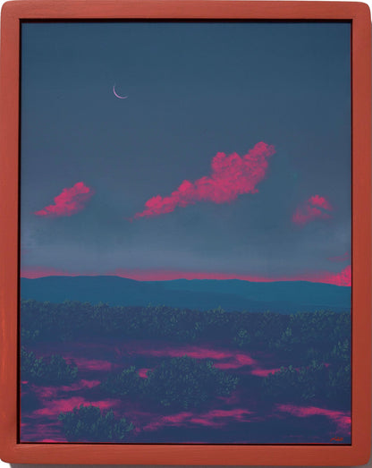 Jemez Series 8, No.3 - 11" x 14", Original Southwestern Landscape Painting in Handmade Frame