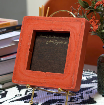 Nambé Badlands Miniature No.8 - 6" x 6" Southwest Landscape Painting in Handmade Frame