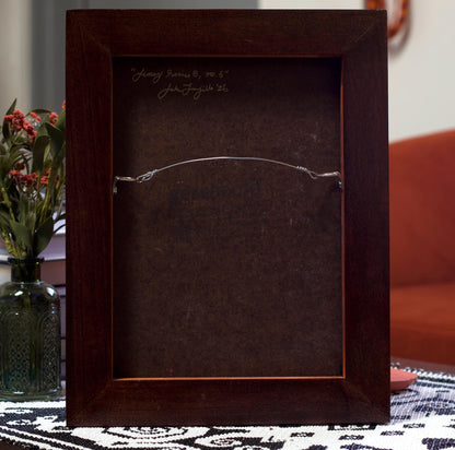 Jemez Series 8, No.6 - 9" x 12", Original Southwestern Landscape Painting in Handmade Frame