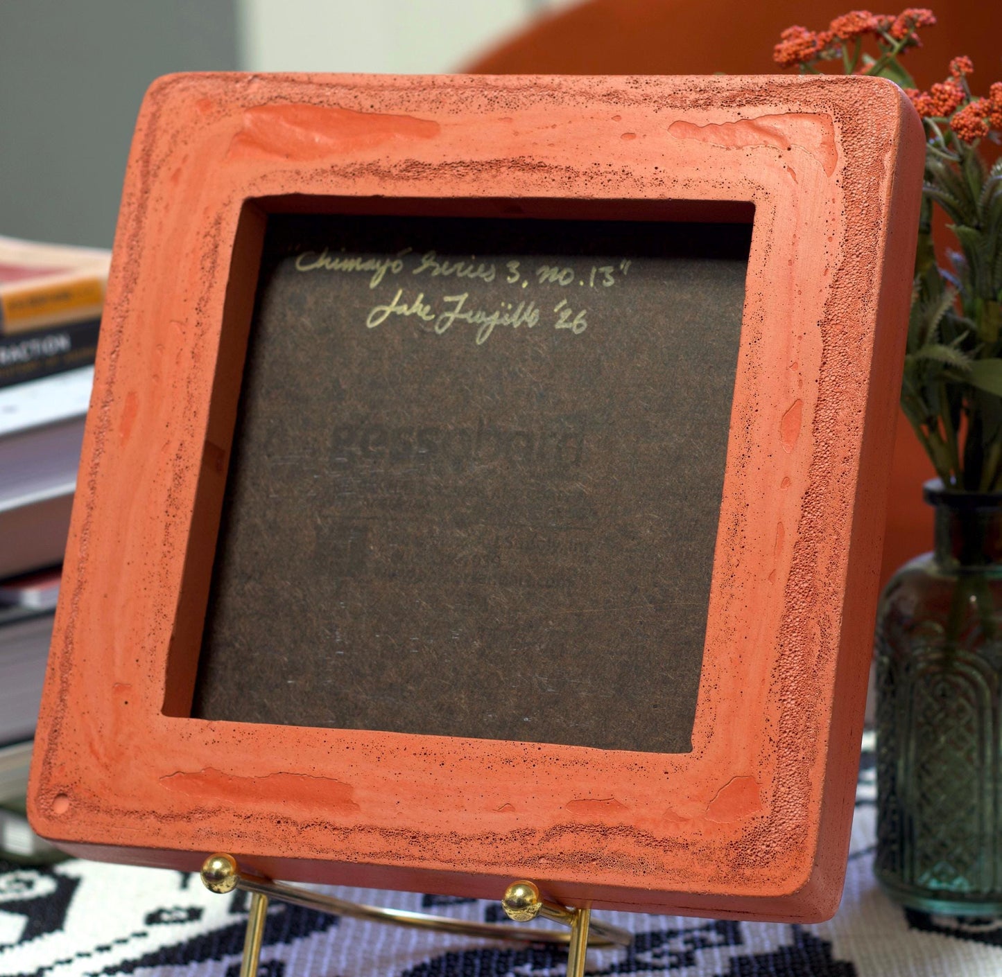 Chimayó Series 3, No.13 - 8" x 10", Original Southwestern Landscape Painting in Handmade Frame