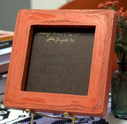 Chimayó Series 3, No.13 - 8" x 10", Original Southwestern Landscape Painting in Handmade Frame