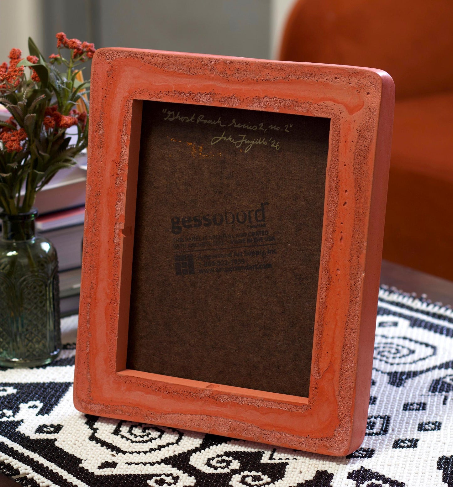 Ghost Ranch Series 2, No.2 - 8" x 10", Original Southwestern Landscape Painting in Handmade Frame