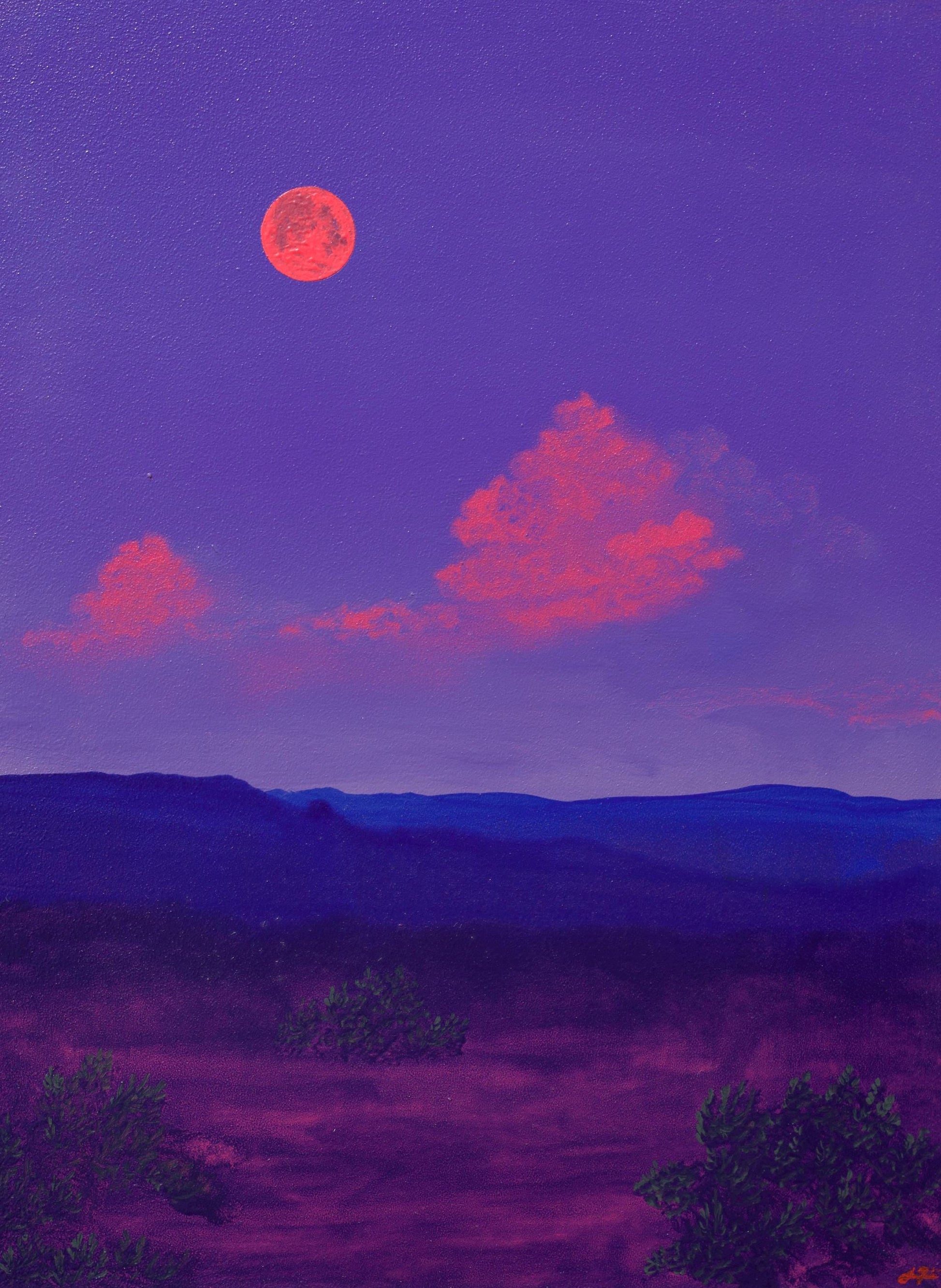 Jemez Series 8, No.6 - 9" x 12", Original Southwestern Landscape Painting in Handmade Frame