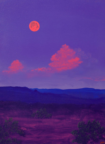 Jemez Series 8, No.6 - 9" x 12", Original Southwestern Landscape Painting in Handmade Frame