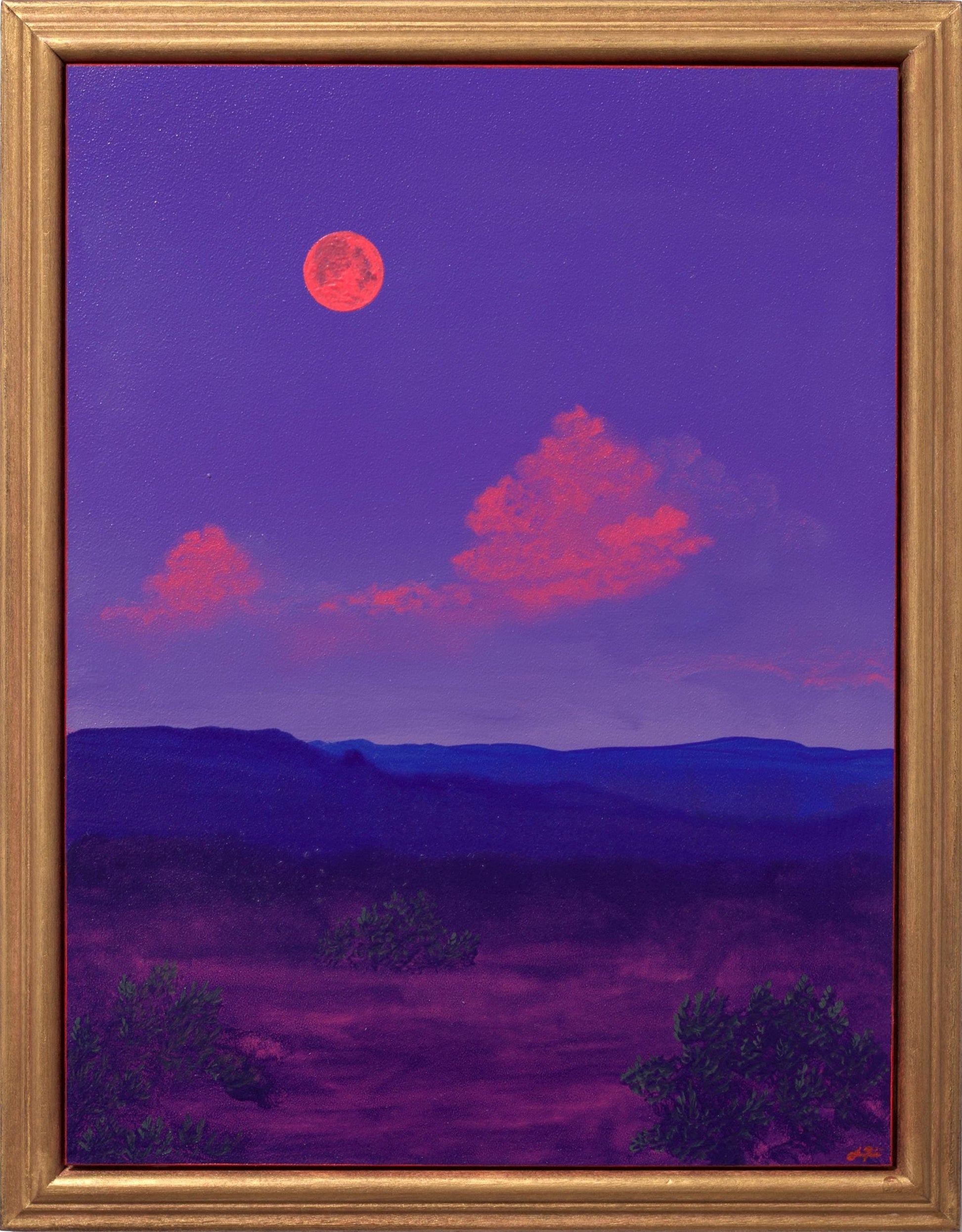 Jemez Series 8, No.6 - 9" x 12", Original Southwestern Landscape Painting in Handmade Frame