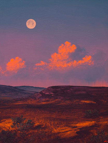 Ghost Ranch Series 2, No.2 - 8" x 10", Original Southwestern Landscape Painting in Handmade Frame