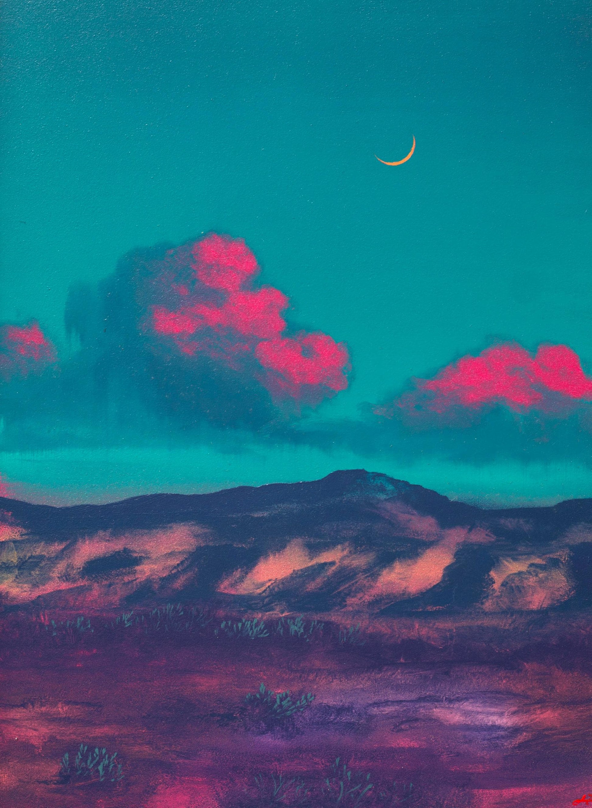 Ghost Ranch, April 2026 - 9" x 12", Original Southwestern Landscape Painting in Handmade Frame