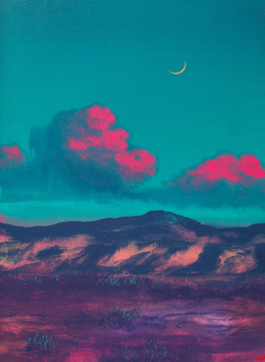 Ghost Ranch, April 2026 - 9" x 12", Original Southwestern Landscape Painting in Handmade Frame