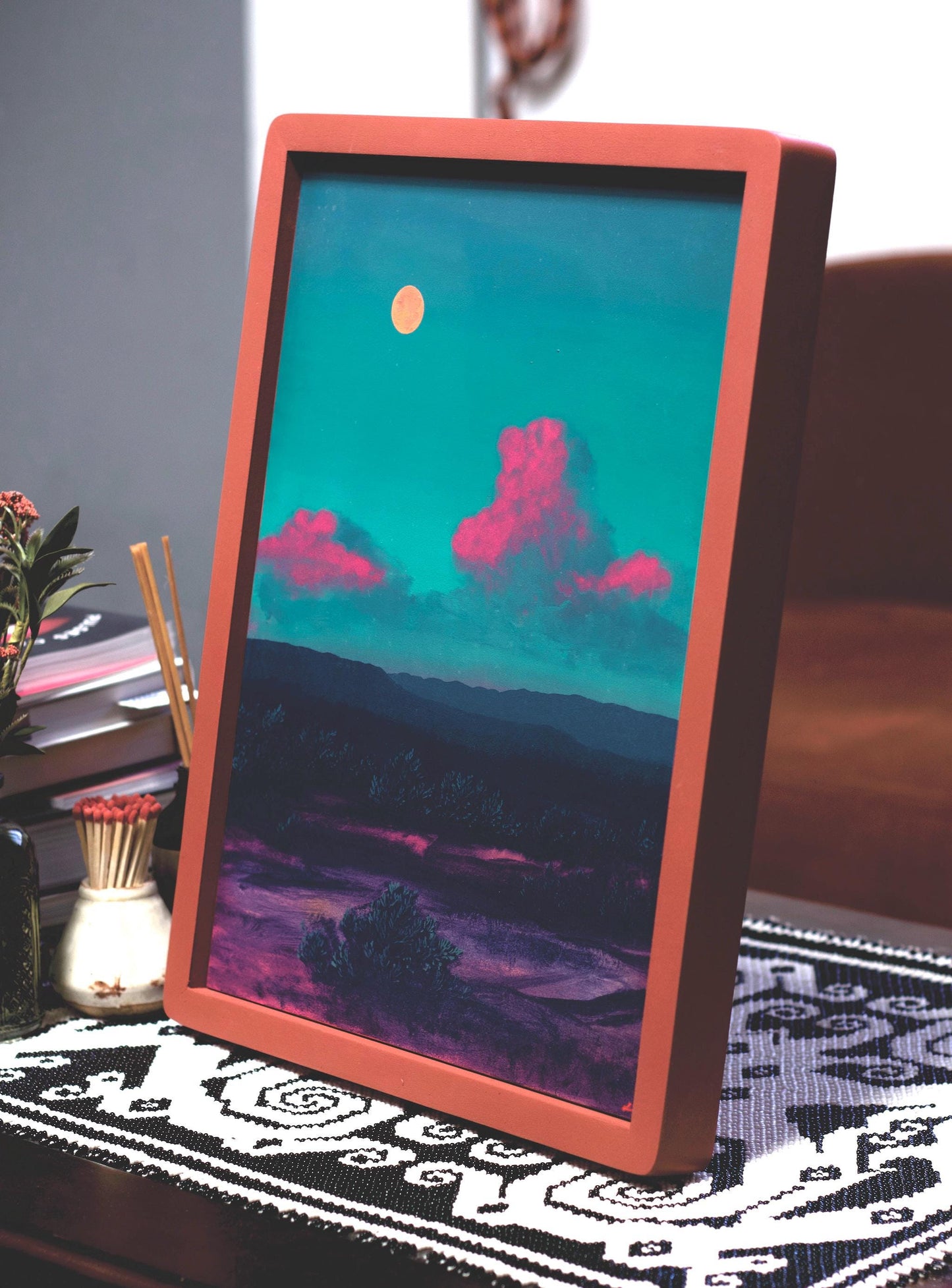 Jemez Mountains, April 2026 - 12" x 16", Original Southwestern Landscape Painting in Handmade Frame
