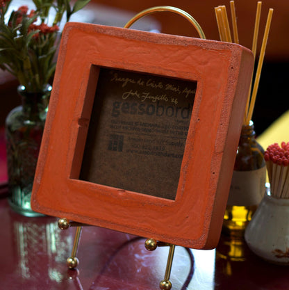 Sangre de Cristo Miniature, April 2026 - 6" x 6" Southwest Landscape Painting in Handmade Frame