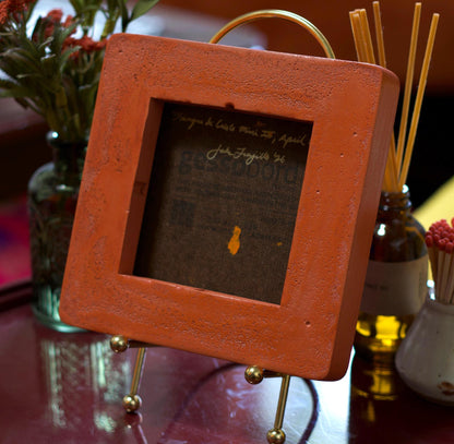 Sangre de Cristo Miniature II, April 2026 - 6" x 6" Southwest Landscape Painting in Handmade Frame