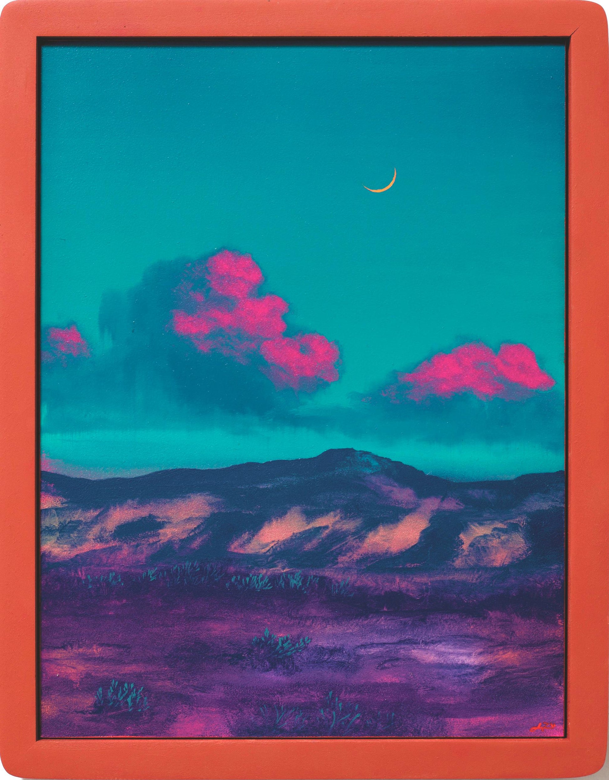 Ghost Ranch, April 2026 - 9" x 12", Original Southwestern Landscape Painting in Handmade Frame