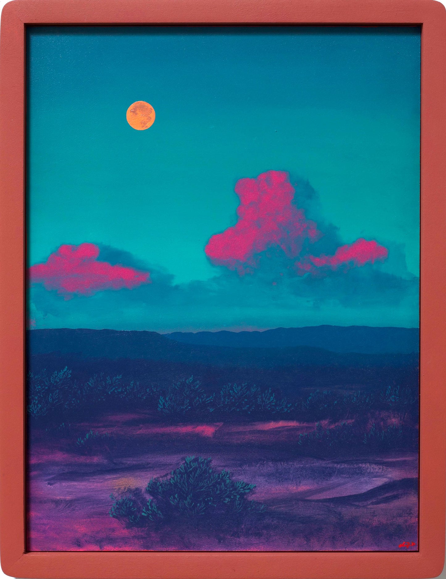 Jemez Mountains, April 2026 - 12" x 16", Original Southwestern Landscape Painting in Handmade Frame