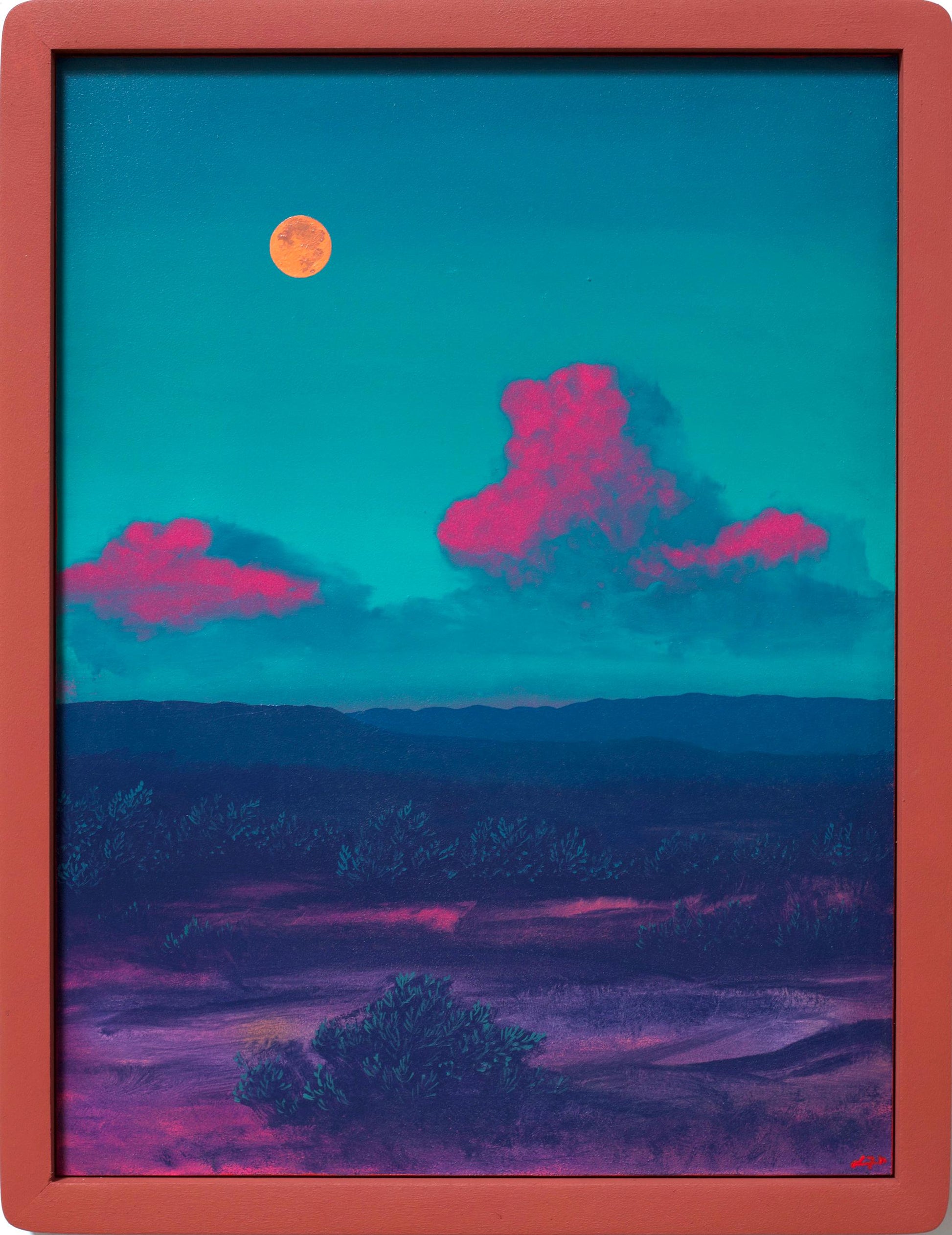 Jemez Mountains, April 2026 - 12" x 16", Original Southwestern Landscape Painting in Handmade Frame