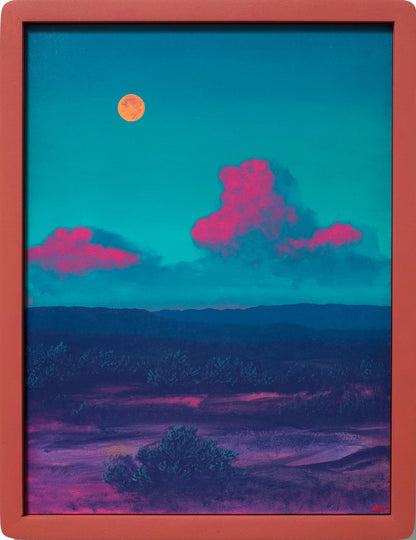 Jemez Mountains, April 2026 - 12" x 16", Original Southwestern Landscape Painting in Handmade Frame