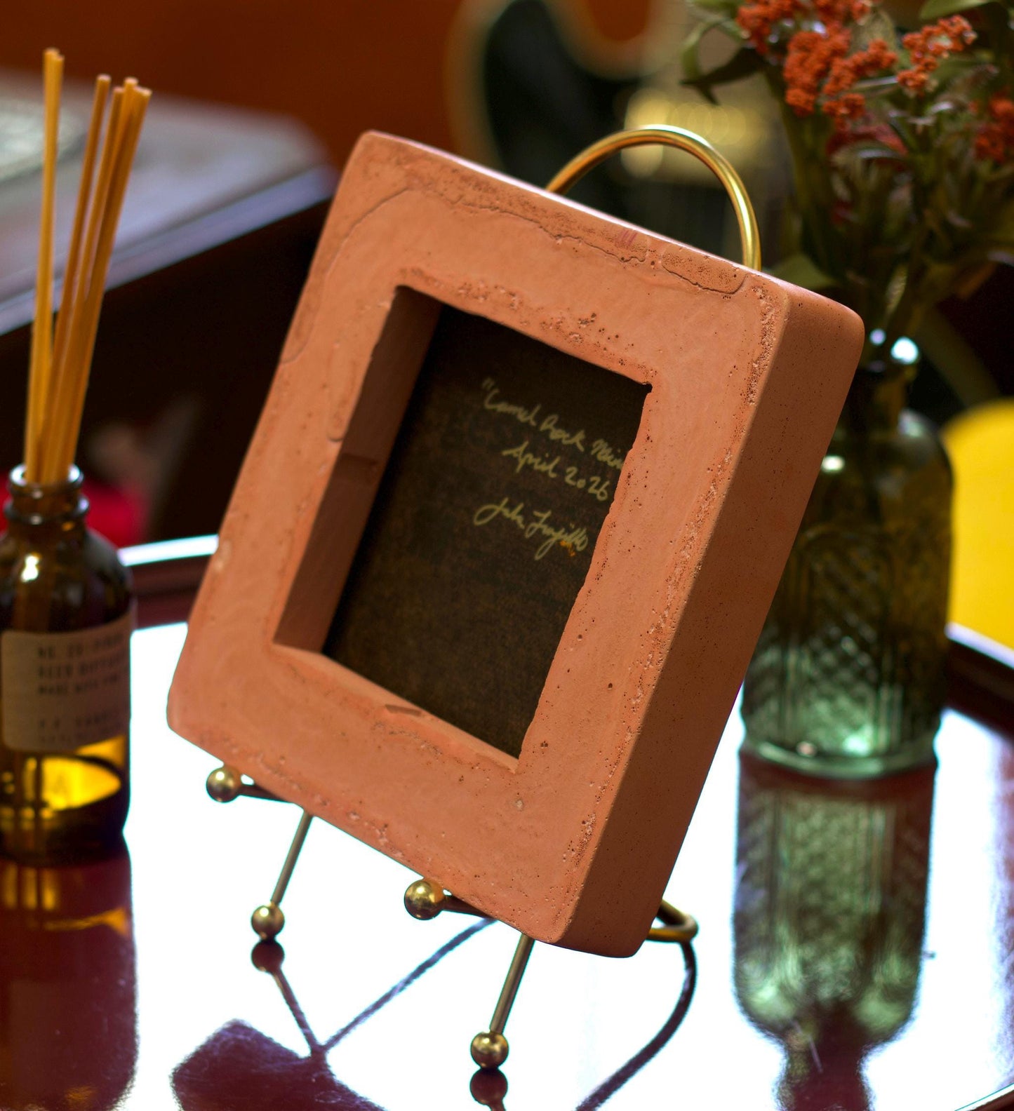 Camel Rock Miniature, April 2026 - 6" x 6" Southwest Landscape Painting in Handmade Frame