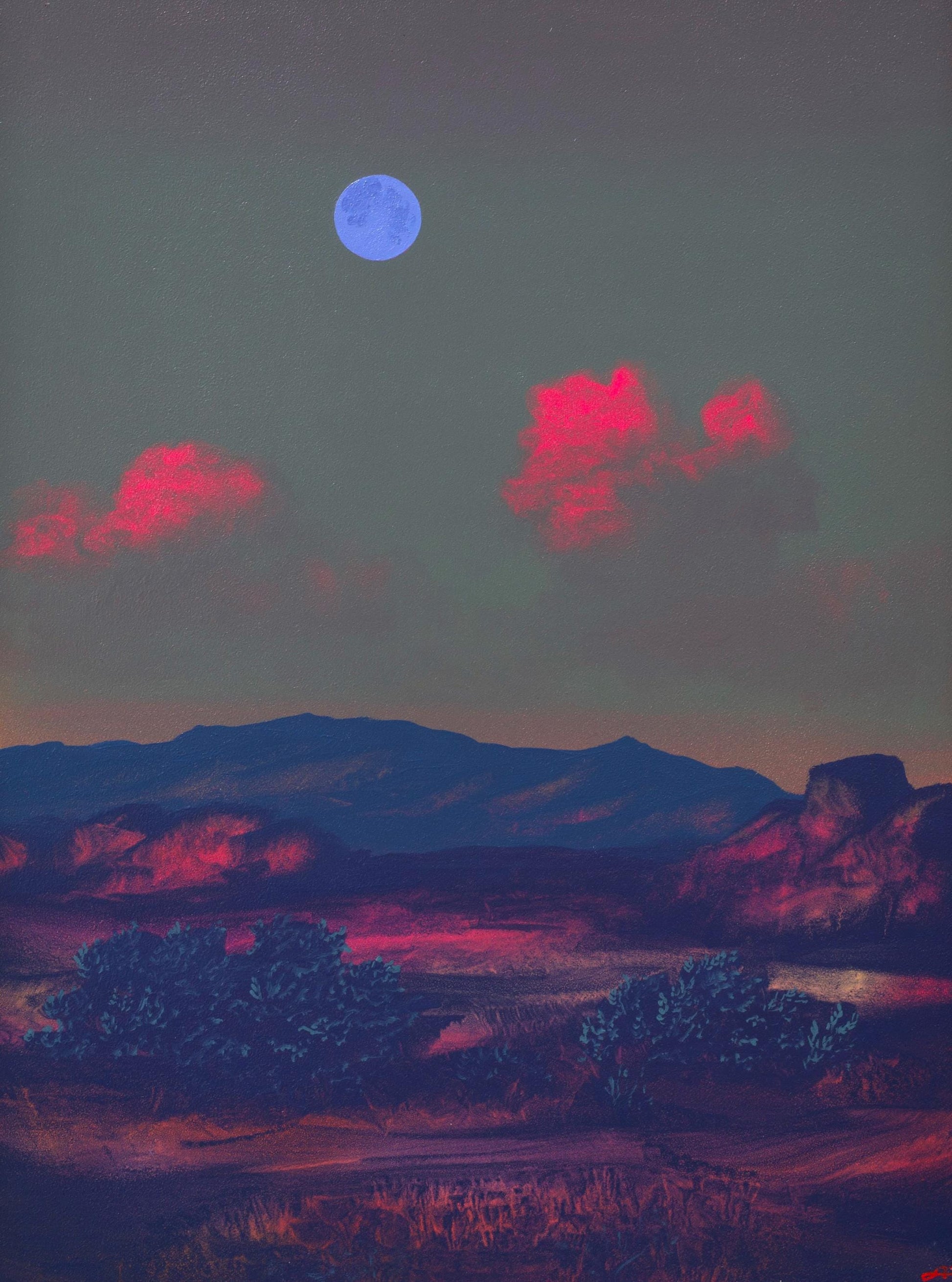 Dragoon AZ, April 2026 - 12" x 16", Original Southwestern Landscape Painting in Handmade Frame