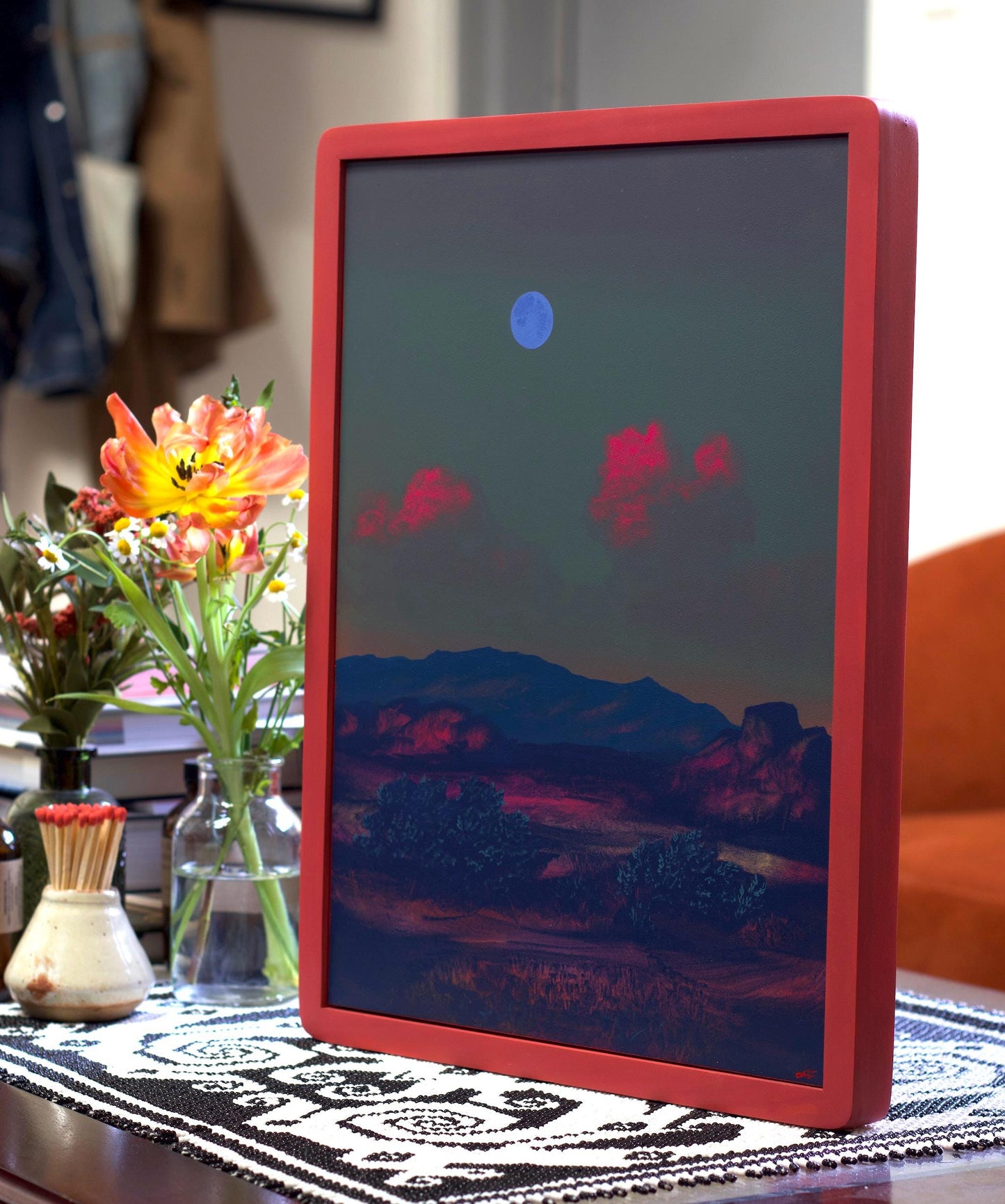 Dragoon AZ, April 2026 - 12" x 16", Original Southwestern Landscape Painting in Handmade Frame