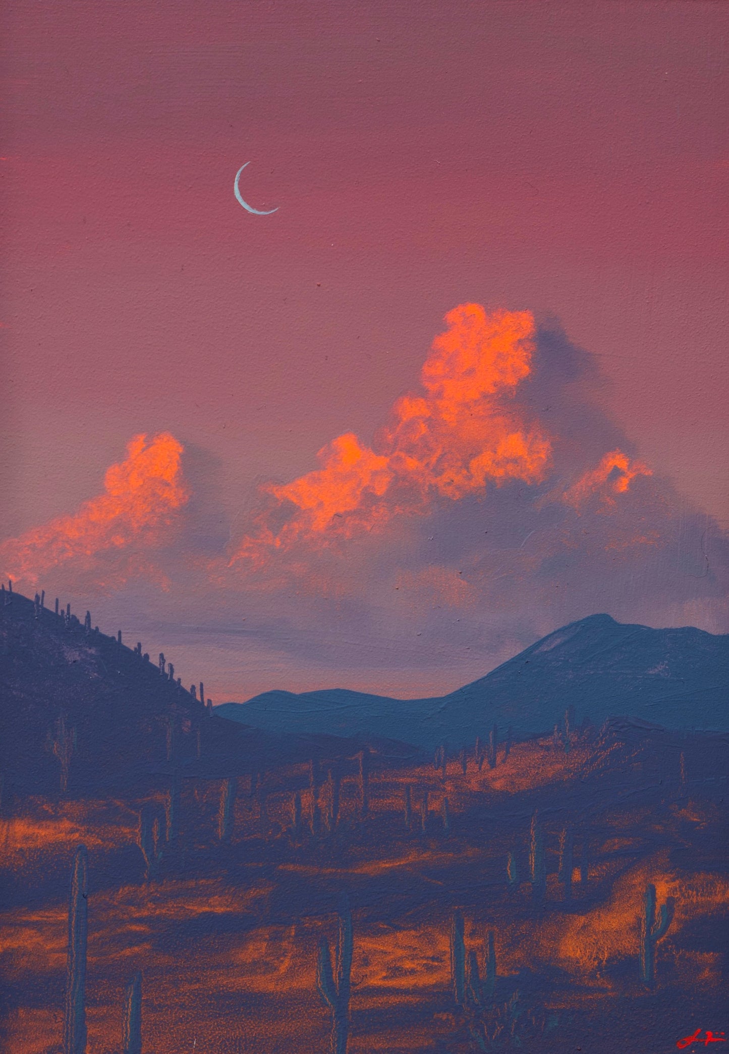 Saguaro Miniature No.1 - 5" x 7"