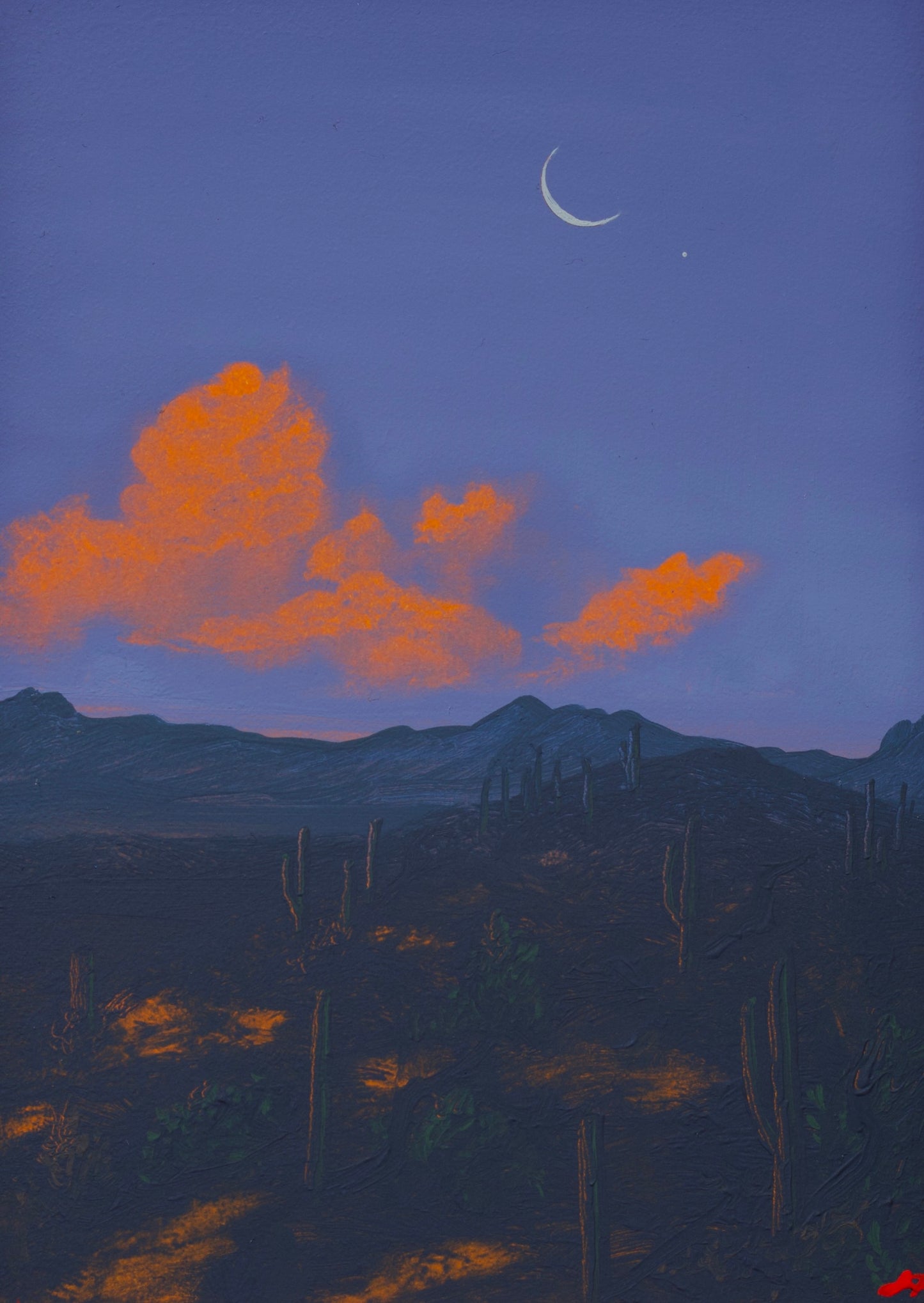 Saguaro Miniature No.2 - 5" x 7"