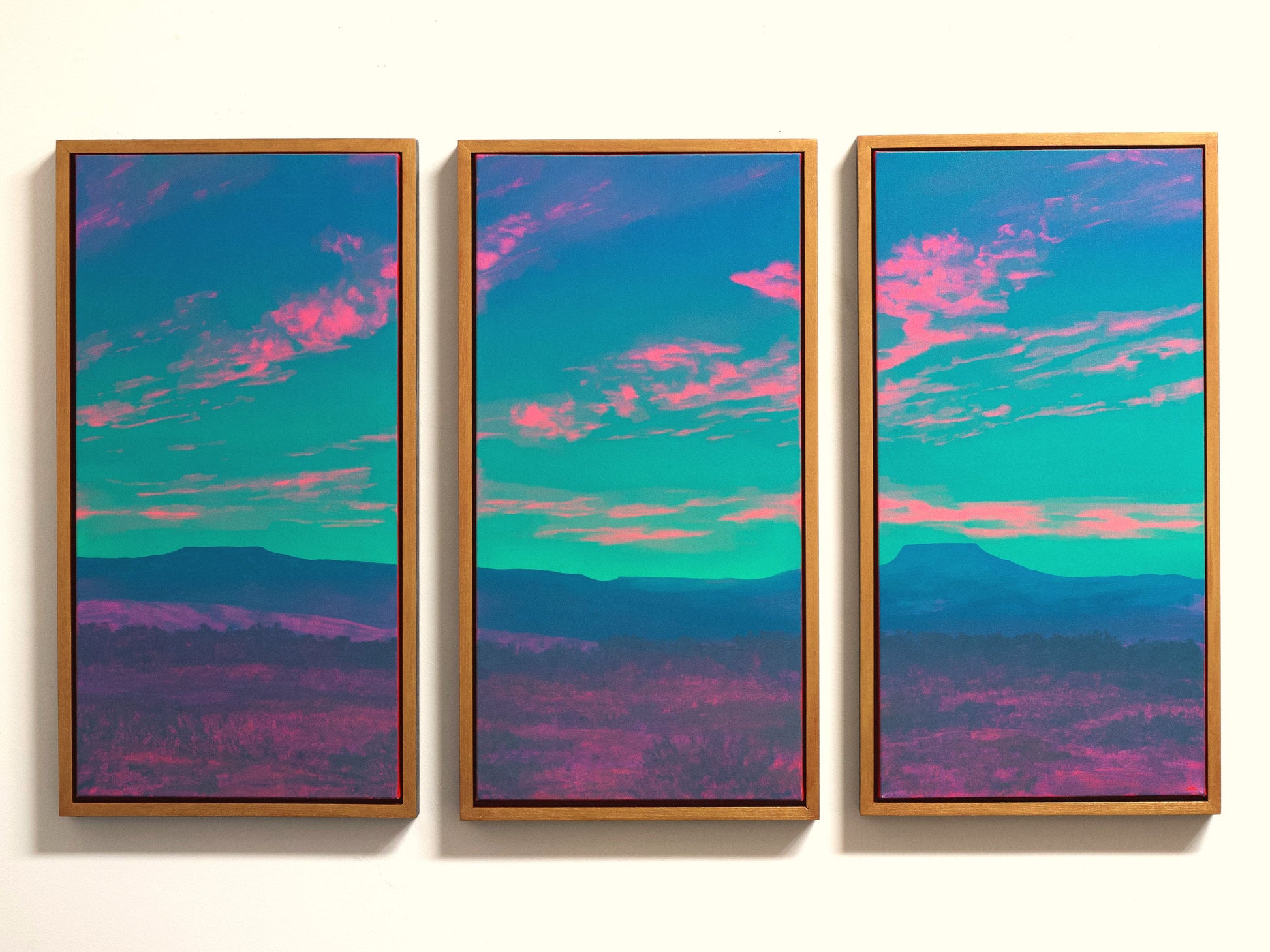 Abiquiú Triptych No.3 - Three 18" x 36" Canvases