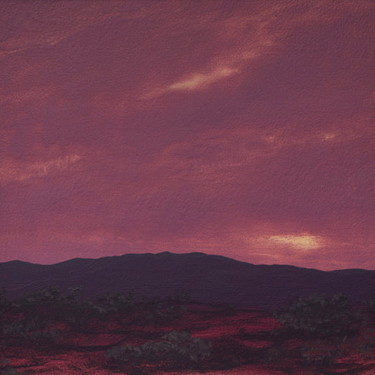 Sangre de Cristo 'Ventana' No.1 - Original Southwest Landscape Oil Painting - 7.5 x 7.5 inches, 12.5 x 12.5 inches in frame