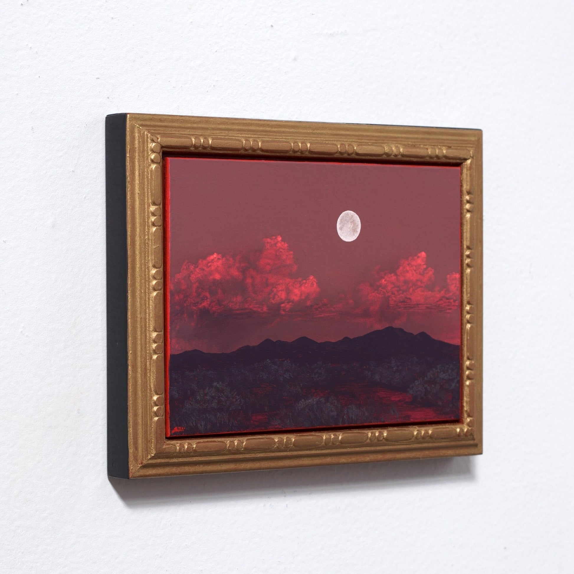 Ortiz Miniature Series 2, No.1 - 5" x 7", Original Southwestern Landscape Oil Painting in Handmade Frame