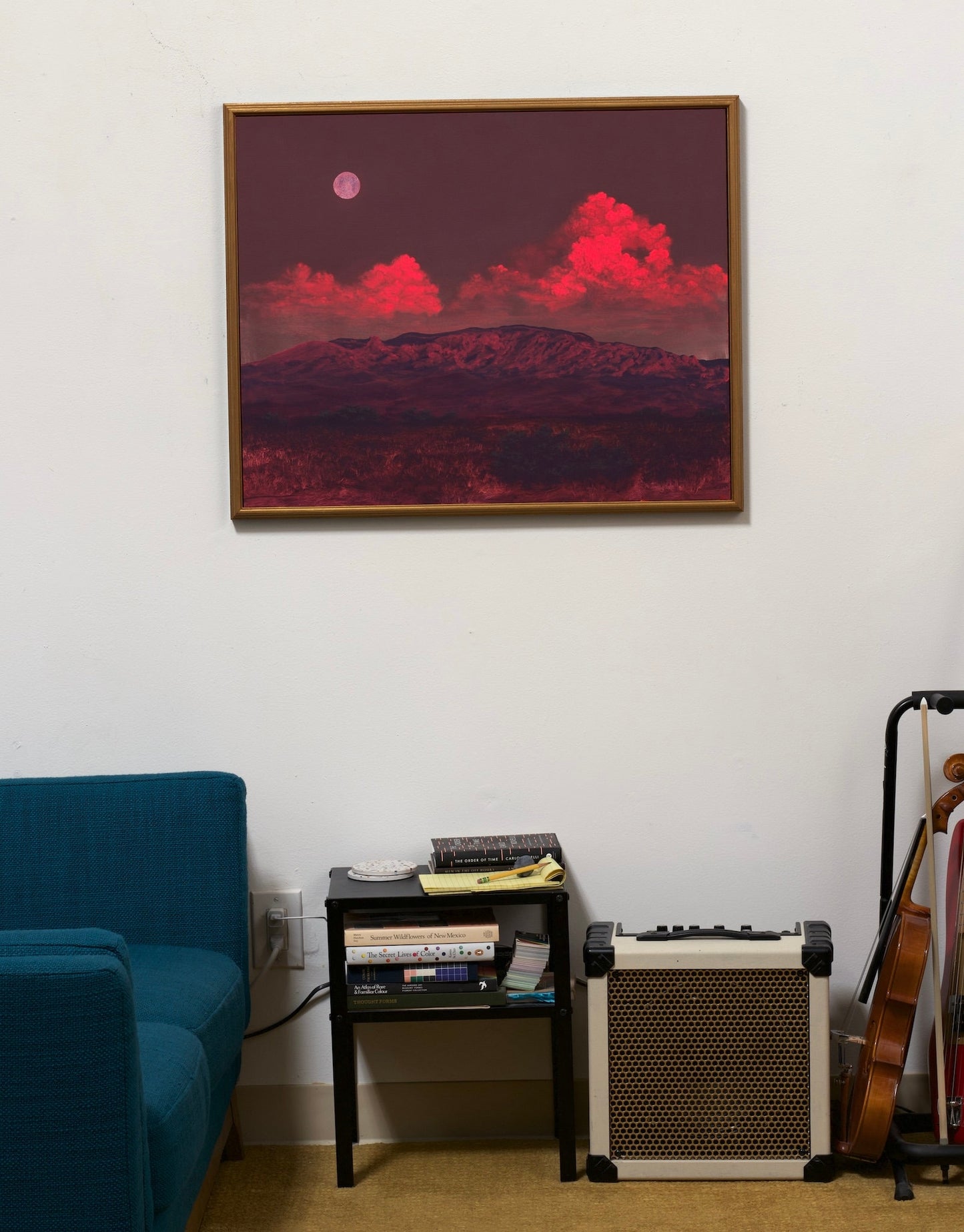 Sandias Series 2, No.1 - Original Southwest Landscape Oil Painting - 24 x 30 inches in handmade frame